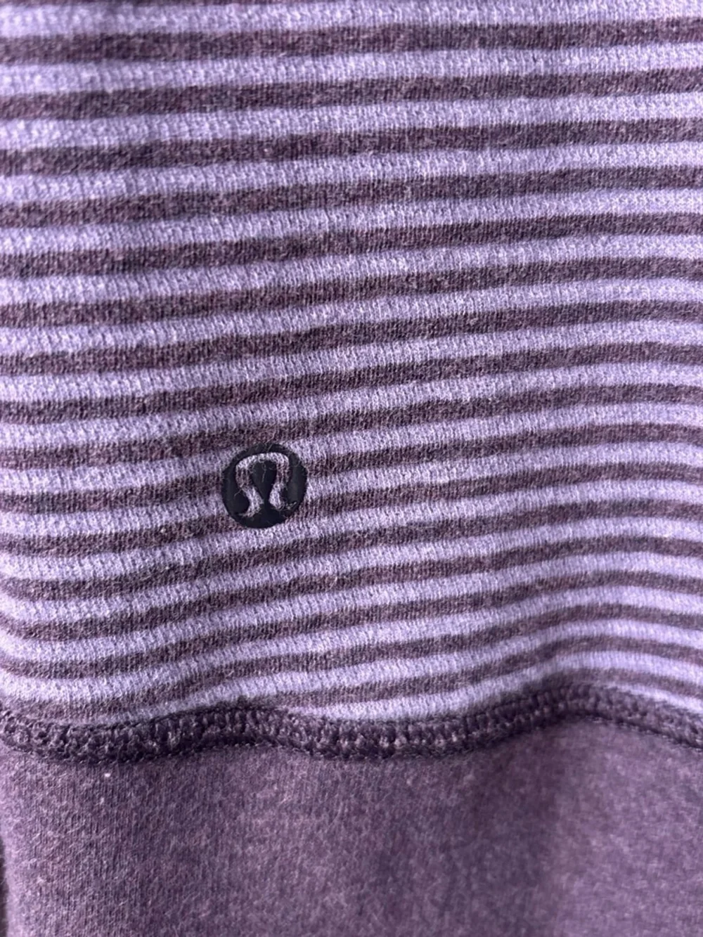 lululemon Soft Reversible Purple Striped Long Sleeve Top